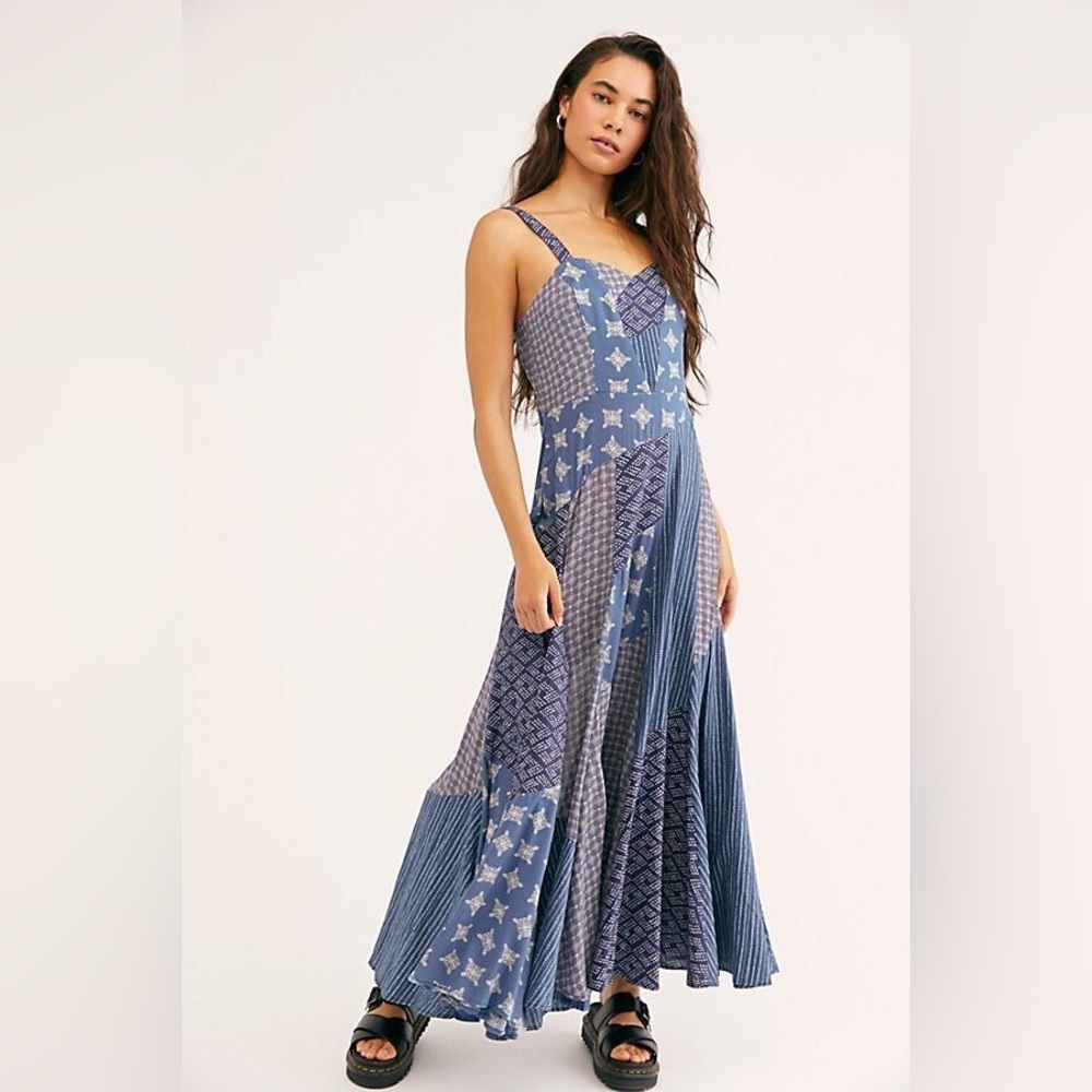 Free People pieces of me Patchwork Maxi Dress